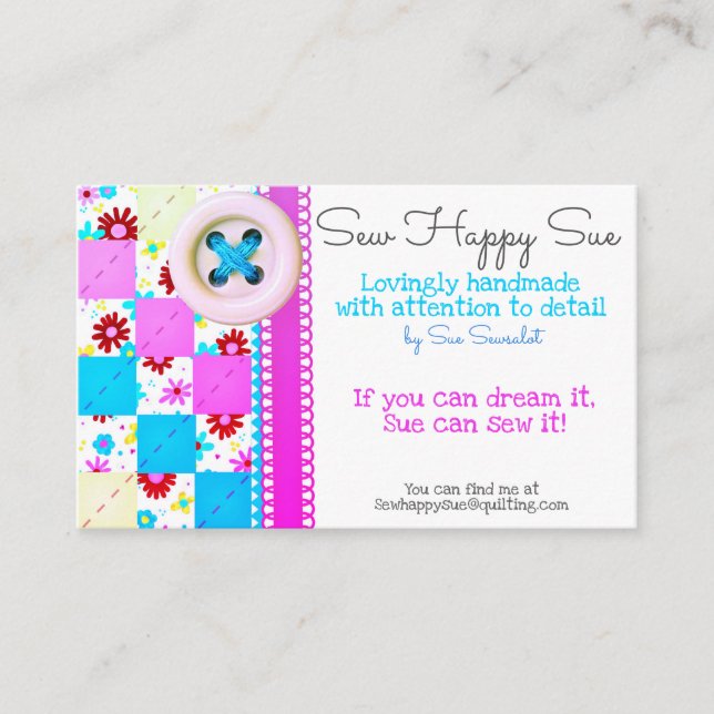 Sewing/Quilting Business Card (Front)