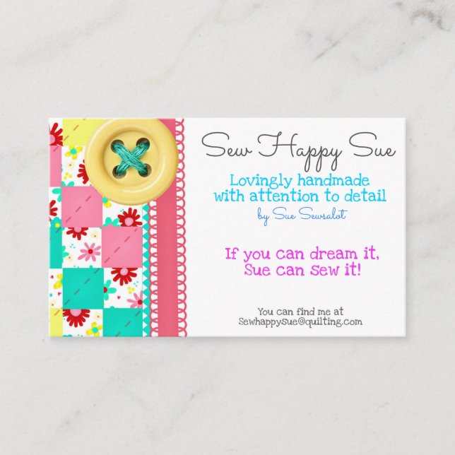 Sewing/Quilting Business Card (Front)