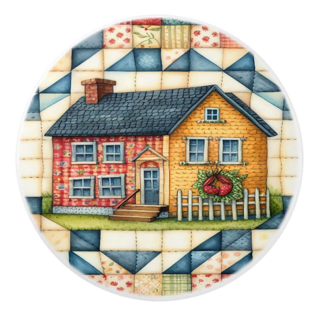 Sewing Quilting  Ceramic Knob (Front)