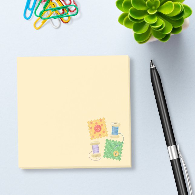 Sewing Quilting Craft Hobby on Yellow Post-it Notes (Creator Uploaded)
