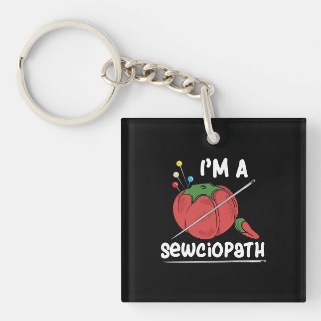 Sewing Quilting Gifts Key Ring (Front)