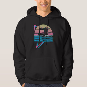 Sewing Quilting Retro I Drive Fast & Barefoot Hoodie