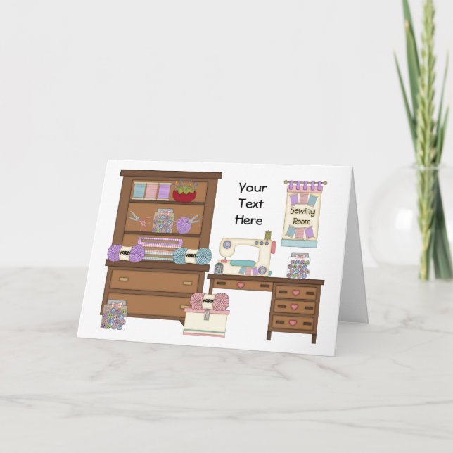 Sewing Room 2 (personalised) Card (Front)
