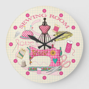 Sewing Room Large Clock