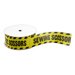 Sewing Scissor Caution Tape Grosgrain Ribbon