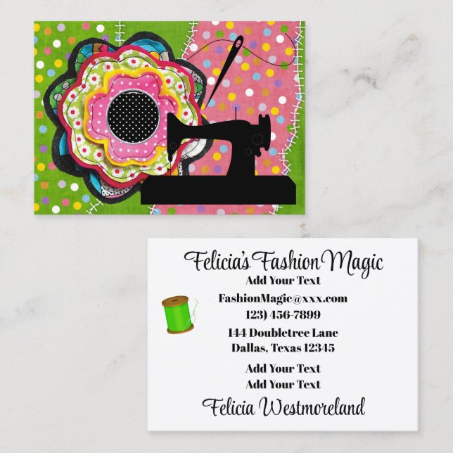 Sewing / Seamstress  Business Card (Front/Back)