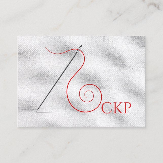 Sewing Seamstress Designer Business Card (Front)