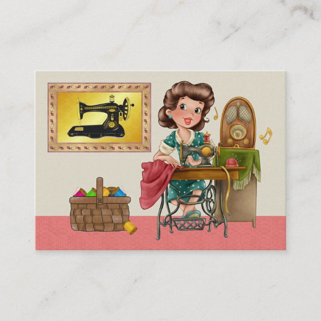 Sewing / Seamstress / Fashion - SRF Business Card (Front)