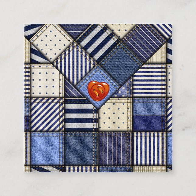 Sewing Seamstress Quilt Business Card (Front)