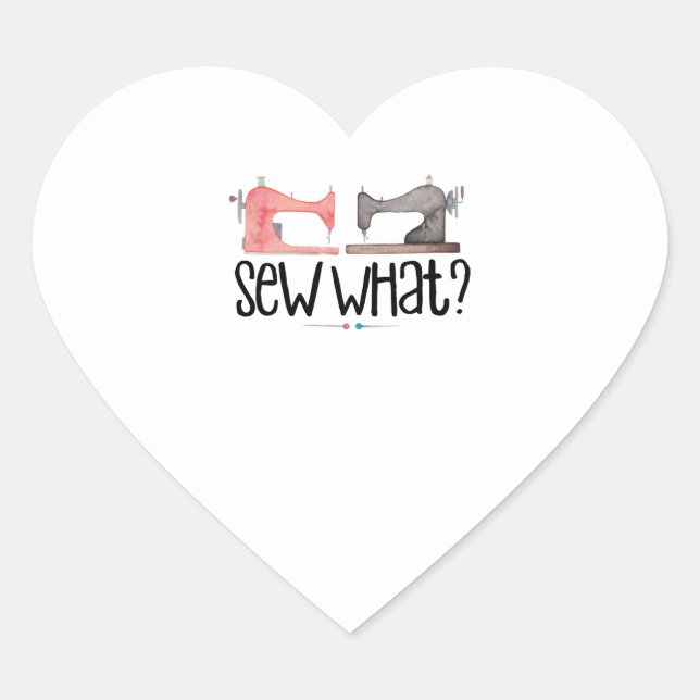 Sewing | Sewing What ? Heart Sticker (Front)