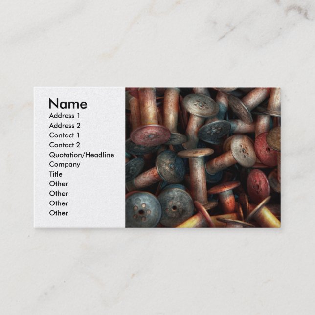 Sewing - Spools Business Card (Front)