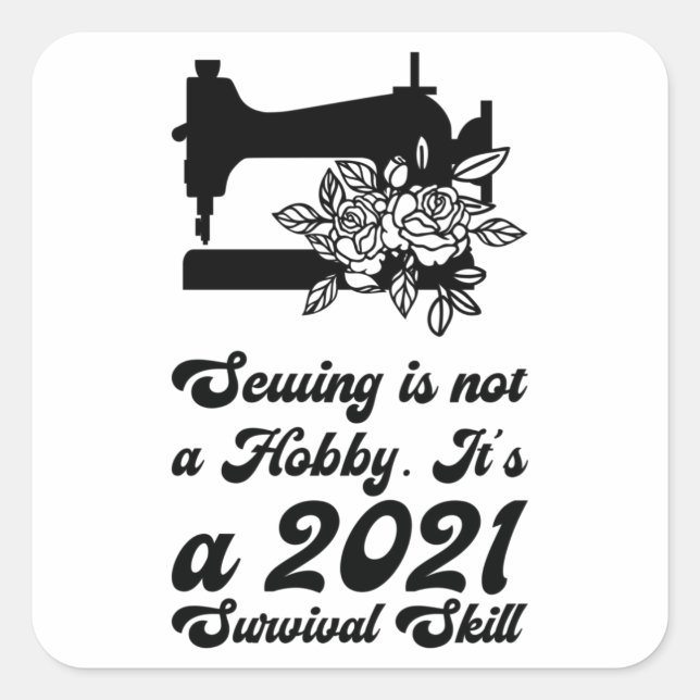 Sewing - square sticker (Front)