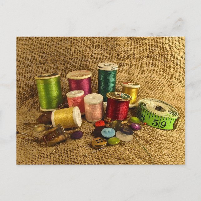 Sewing Supplies Postcard (Front)