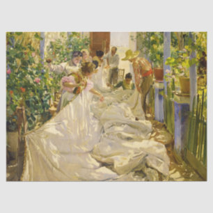 Sewing the Sail by Joaquin Sorolla Tissue Paper