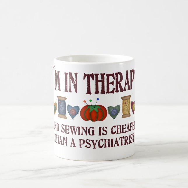 Sewing Therapy Coffee Mug (Center)
