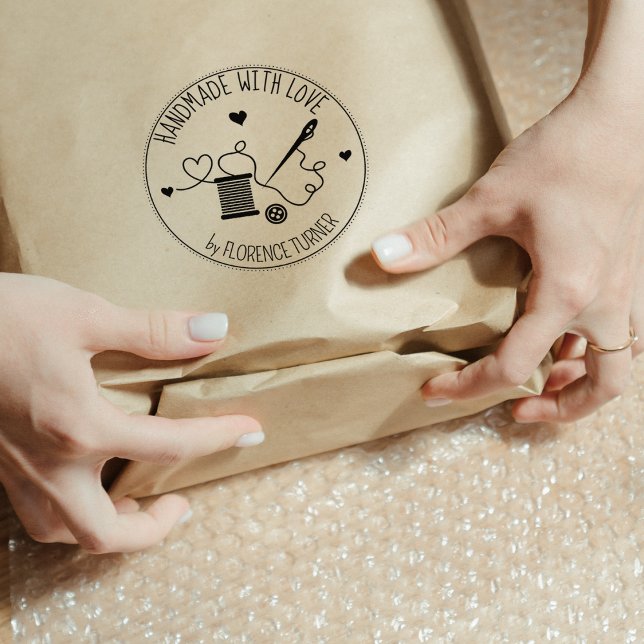 Sewing Utensils Handmade with love,   Rubber Stamp (Creator Uploaded)