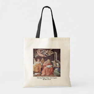 Sewing Virgin Mary And Angels By Reni Guido Tote Bag