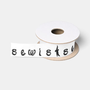 sewist fabric letters font ribbon black and white satin ribbon