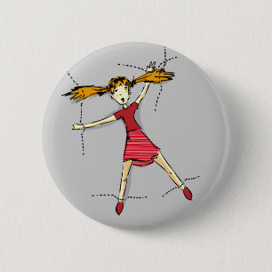 Sewn on 6 cm round badge