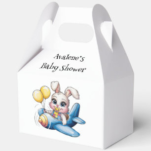 Sewn Patchwork Cute Bunny & Pacifier Baby Shower Favour Box