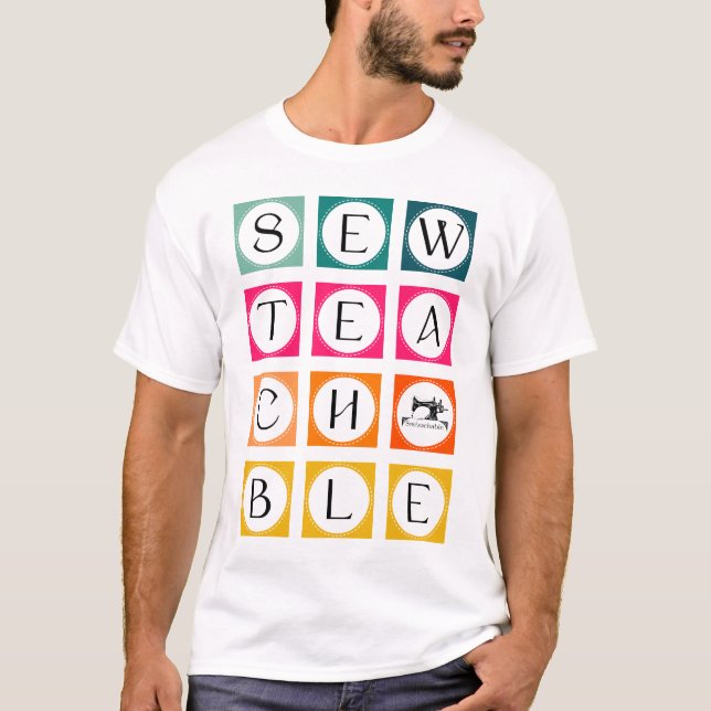 Sewteachable Colorful Squares T-Shirt (Front)