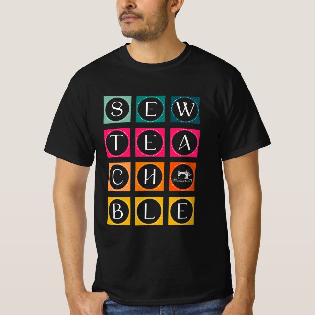 Sewteachable Colorful Squares T-Shirt (Front)