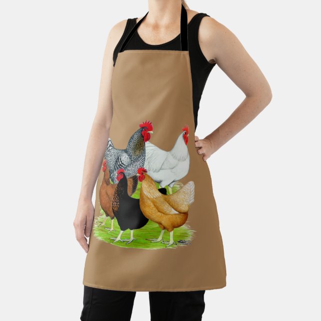 Sex-linked Chickens Quintet Apron (Insitu)