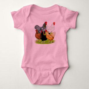 Sex-linked Chickens Quintet Baby Bodysuit