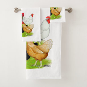 Sex-linked Chickens Quintet Bath Towel Set