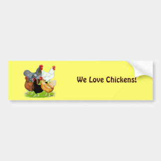 Sex-linked Chickens Quintet Bumper Sticker