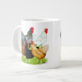Sex-linked Chickens Quintet Large Coffee Mug