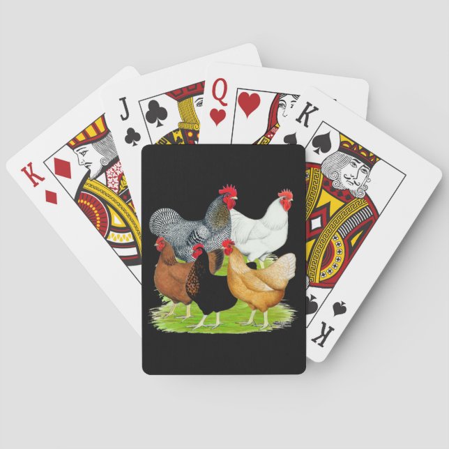 Sex-linked Chickens Quintet Playing Cards (Back)