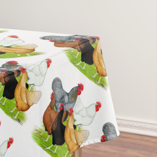 Sex-linked Chickens Quintet Tablecloth (In Situ)