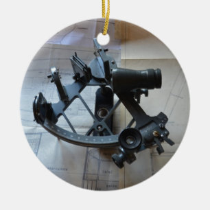 Sextant For Celestial Navigation Ceramic Tree Decoration