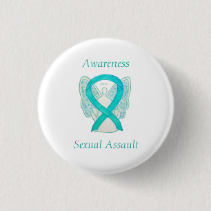 Sexual Assault Awareness Angel Ribbon Pin