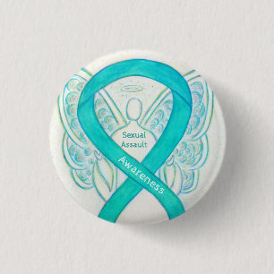 Sexual Assault Awareness Angel Ribbon Pin
