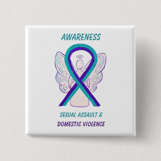 Sexual Assault & Domestic Violence Awareness Pins (Front)