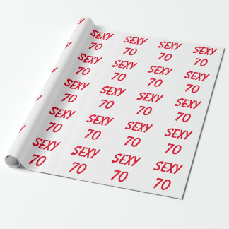 Sexy 70th Birthday Wrapping Paper