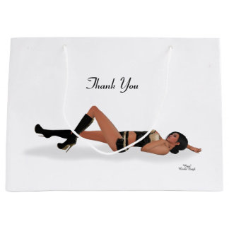 Sexy Brunette Pinup Girl Sleeping Gift Bag