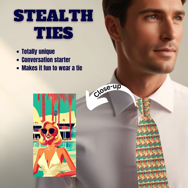 Sexy Lady in White Stealth Tie (Creator Uploaded)