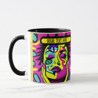 sexy lady pshycodelic editable mug