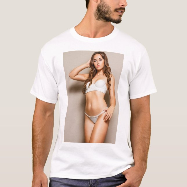 Sexy PinUp bikini fitness girl Tshirt (Front)