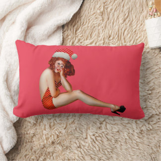 SEXY PINUP CHRISTMAS LUMBAR PILLOW