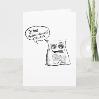 Sexy Potato Chips Birthday Card