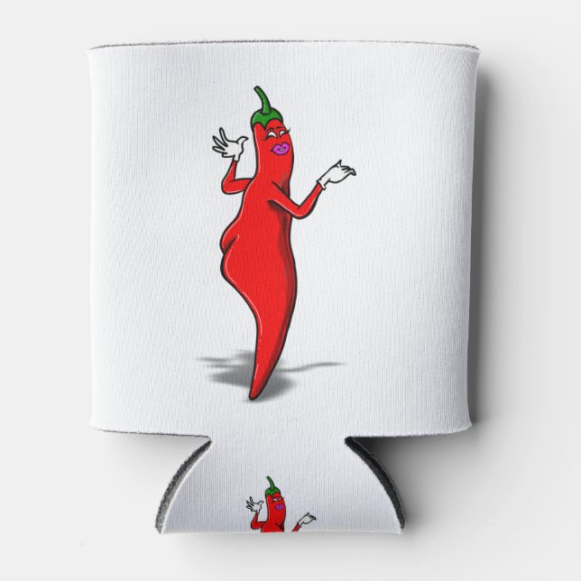 Sexy Red Hot Chili Peppers Can Cooler (Front)