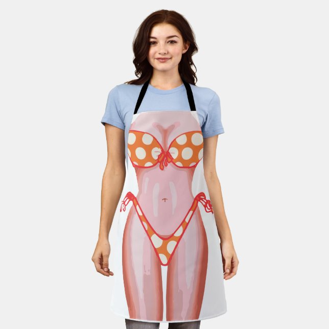 Sexy swimsuit funny apron (Worn)