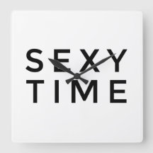 Sexy Time (Black) Wall Clock