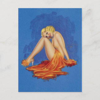 Sexy Vintage Pin Up Girl Postcard