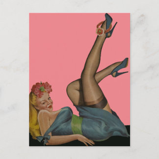 Sexy Vintage Pin Up Girl Postcard