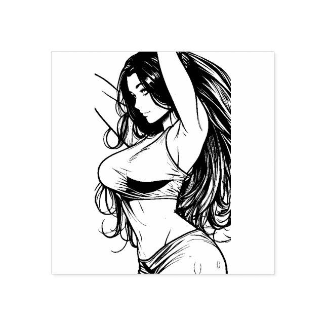  Sexy Women Rubber Stamp (Imprint)